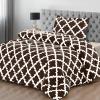 imageUtopia Bedding  Comforter Set with 2 Pillow Shams  3 Pieces Bedding Comforter Sets  Down Alternative Comforter  Soft and Comfortable  Machine Washable Plum QueenQuatrefoil Chocolate