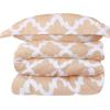 imageUtopia Bedding  Comforter Set with 2 Pillow Shams  3 Pieces Bedding Comforter Sets  Down Alternative Comforter  Soft and Comfortable  Machine Washable Plum QueenQuatrefoil Beige