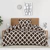 imageUtopia Bedding  Comforter Set with 2 Pillow Shams  3 Pieces Bedding Comforter Sets  Down Alternative Comforter  Soft and Comfortable  Machine Washable Plum QueenQuatrefoil Chocolate