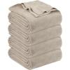 imageUtopia Bedding Khaki 100 Cotton Blanket Big Size  120x120 Inch 350GSM Lightweight Soft and Breathable Thermal Blanket for All Seasons Pack of 4