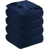 imageUtopia Bedding Navy 100 Cotton Blanket Big Size  120x120 Inch 350GSM Lightweight Soft and Breathable Thermal Blanket for All Seasons Pack of 4