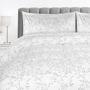 imageUtopia Bedding  Comforter Set with 2 Pillow Shams  3 Pieces Bedding Comforter Sets  Down Alternative Comforter  Soft and Comfortable  Machine Washable Plum QueenVines Grey