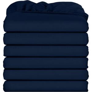 imageUtopia Bedding Queen Fitted Sheets  Bulk Pack of 20 Bottom Sheets  Soft Brushed Microfiber  Deep Pockets  Shrinkage ampamp Fade Resistant  Easy Care Navy