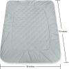 imageUtopia Bedding Quilted Fitted Mattress Pad Queen Size Elastic Fitted Mattress Topper Protector and Cover Stretches up to 16 Inches Deep Machine Washable Quatrefoil BeigeLight Grey