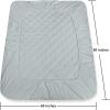 imageUtopia Bedding Quilted Fitted Mattress Pad Queen Size Elastic Fitted Mattress Topper Protector and Cover Stretches up to 16 Inches Deep Machine Washable Quatrefoil BeigeLight Grey