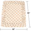 imageUtopia Bedding Quilted Fitted Mattress Pad Queen Size Elastic Fitted Mattress Topper Protector and Cover Stretches up to 16 Inches Deep Machine Washable Quatrefoil BeigeQuatrefoil Beige