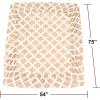 imageUtopia Bedding Quilted Fitted Mattress Pad Queen Size Elastic Fitted Mattress Topper Protector and Cover Stretches up to 16 Inches Deep Machine Washable Quatrefoil BeigeQuatrefoil Beige