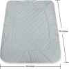 imageUtopia Bedding Quilted Fitted Mattress Pad Queen Size Elastic Fitted Mattress Topper Protector and Cover Stretches up to 16 Inches Deep Machine Washable Quatrefoil BeigeLight Grey