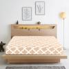 imageUtopia Bedding Quilted Fitted Mattress Pad Queen Size Elastic Fitted Mattress Topper Protector and Cover Stretches up to 16 Inches Deep Machine Washable Quatrefoil BeigeQuatrefoil Beige