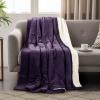 imageUtopia Bedding Sherpa Blanket California King Size Plum 102x96 Inches  Soft Plush Fleece Reversible Blanket for Bed Sofa Couch Camping and Travel
