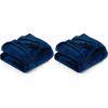 imageUtopia Bedding Fleece Blanket Queen Size Navy 300GSM Luxury Bed Blanket AntiStatic Fuzzy Soft Blanket Microfiber 90x90 Inches Pack of 2