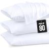 imageUtopia Bedding Standard Pillow Cases  80 Pack  Envelope Closure  Soft Brushed Microfiber Fabric  Pillow Covers 20 X 26 Inches Standard White