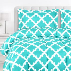 imageUtopia Bedding  Comforter Set with 2 Pillow Shams  3 Pieces Bedding Comforter Sets  Down Alternative Comforter  Soft and Comfortable  Machine Washable Aqua Queen