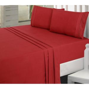 imageUtopia Bedding Twin Sheets Set  3 Piece Bedding Twin Burgundy