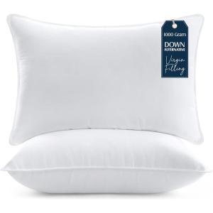 imageUtopia Bedding Bed Pillows for Sleeping White Queen Size Set of 4 Hotel Pillow Cooling Pillows for Side Back or Stomach SleepersWhite
