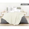 imageUtopia Bedding Ivory 100 Cotton Waffle Blanket 300 GSM Twin  90x66 Inch Soft Lightweight Breathable Bed Blanket for All Season