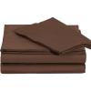 imageCotton Sateen Bed Sheet Set  300 Thread count Full Dark Brown