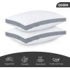 imageUtopia Bedding Gusseted Pillow 2Pack Premium Quality Bed Pillows  Side Back Sleepers  Grey Gusset  Queen  18 x 26 Inches
