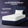 imageUtopia Bedding Waterproof Mattress Protector Set Twin Sheet Set Deep Pocket Soft and Breathable Includes 1 Fitted Style Mattress Cover and 1 Zippered Pillow Protector1