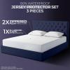 imageUtopia Bedding Waterproof Mattress Protector Set Twin Sheet Set Deep Pocket Soft and Breathable Includes 1 Fitted Style Mattress Cover and 1 Zippered Pillow Protector1