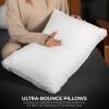 imageUtopia Bedding Cotton Gusseted Pillow 2Pack  Luxury Side Sleeper Pillows for Sleeping  Bed Pillows King 18 x 36 inches  WhiteWhite