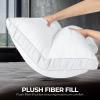 imageUtopia Bedding Cotton Gusseted Pillow 2Pack  Luxury Side Sleeper Pillows for Sleeping  Bed Pillows King 18 x 36 inches  WhiteWhite