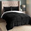 imageUtopia Bedding Micromink Sherpa Fleece Queen Comforter Set with 2 Pillow Shams Plush and Warm Bedding Comforter Sets Down Alternative Comforter Ultra Soft and Cozy Comforter Set Queen BlackBlack