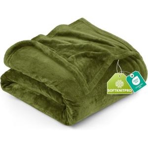 imageUtopia Bedding Fleece Blanket Twin Size Olive 300GSM Luxury AntiStatic Fuzzy Soft Microfiber Bed Blanket 60x80 Inch