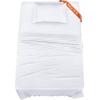 imageUtopia Bedding Twin Sheet Set  3 Piece Bed Sheets for Twin Size Bed Soft and Breathable Microfiber Includes 1 Fitted Sheet 1 Flat Sheet and 1 Pillowcase GreyWhite