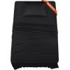 imageUtopia Bedding Twin Sheet Set  3 Piece Bed Sheets for Twin Size Bed Soft and Breathable Microfiber Includes 1 Fitted Sheet 1 Flat Sheet and 1 Pillowcase GreyBlack