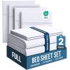 imageUtopia Bedding Twin Sheet Set  3 Piece Bed Sheets for Twin Size Bed Soft and Breathable Microfiber Includes 1 Fitted Sheet 1 Flat Sheet and 1 Pillowcase GreyWhite