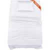 imageUtopia Bedding Twin Sheet Set  3 Piece Bed Sheets for Twin Size Bed Soft and Breathable Microfiber Includes 1 Fitted Sheet 1 Flat Sheet and 1 Pillowcase GreyWhite