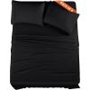 imageUtopia Bedding Twin Sheet Set  3 Piece Bed Sheets for Twin Size Bed Soft and Breathable Microfiber Includes 1 Fitted Sheet 1 Flat Sheet and 1 Pillowcase GreyBlack