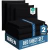 imageUtopia Bedding Twin Sheet Set  3 Piece Bed Sheets for Twin Size Bed Soft and Breathable Microfiber Includes 1 Fitted Sheet 1 Flat Sheet and 1 Pillowcase GreyBlack