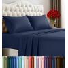 imageUtopia Bedding Twin Sheet Set  3 Piece Bed Sheets for Twin Size Bed Soft and Breathable Microfiber Includes 1 Fitted Sheet 1 Flat Sheet and 1 Pillowcase GreyNavy Blue