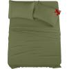imageUtopia Bedding Twin Sheet Set  3 Piece Bed Sheets for Twin Size Bed Soft and Breathable Microfiber Includes 1 Fitted Sheet 1 Flat Sheet and 1 Pillowcase GreyOlive