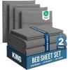 imageUtopia Bedding Twin Sheet Set  3 Piece Bed Sheets for Twin Size Bed Soft and Breathable Microfiber Includes 1 Fitted Sheet 1 Flat Sheet and 1 Pillowcase GreyGrey