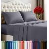 imageUtopia Bedding Twin Sheet Set  3 Piece Bed Sheets for Twin Size Bed Soft and Breathable Microfiber Includes 1 Fitted Sheet 1 Flat Sheet and 1 Pillowcase GreyGrey
