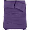 imageUtopia Bedding Twin Sheet Set  3 Piece Bed Sheets for Twin Size Bed Soft and Breathable Microfiber Includes 1 Fitted Sheet 1 Flat Sheet and 1 Pillowcase GreyEgg Plant