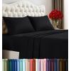 imageUtopia Bedding Twin Sheet Set  3 Piece Bed Sheets for Twin Size Bed Soft and Breathable Microfiber Includes 1 Fitted Sheet 1 Flat Sheet and 1 Pillowcase GreyBlack