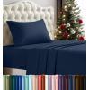 imageUtopia Bedding Twin Sheet Set  3 Piece Bed Sheets for Twin Size Bed Soft and Breathable Microfiber Includes 1 Fitted Sheet 1 Flat Sheet and 1 Pillowcase GreyNavy Blue