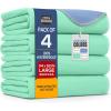 imageUtopia Bedding Washable Pee Pads for Dogs 18quot x 24quot Pack of 4 Waterproof Incontinence Bed Pads for Adults Elderly and Kids Heavy Absorbency Pet Training Pads for Sofa and Couch White BlueGreenBlue