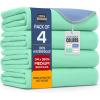 imageUtopia Bedding Washable Pee Pads for Dogs 18quot x 24quot Pack of 4 Waterproof Incontinence Bed Pads for Adults Elderly and Kids Heavy Absorbency Pet Training Pads for Sofa and Couch White BlueGreenBlue
