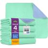 imageUtopia Bedding Washable Pee Pads for Dogs 18quot x 24quot Pack of 4 Waterproof Incontinence Bed Pads for Adults Elderly and Kids Heavy Absorbency Pet Training Pads for Sofa and Couch White BlueGreenBlue