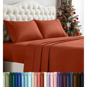imageUtopia Bedding Twin Sheet Set  3 Piece Bed Sheets for Twin Size Bed Soft and Breathable Microfiber Includes 1 Fitted Sheet 1 Flat Sheet and 1 Pillowcase GreyOrange