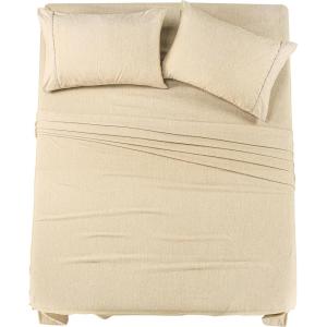 imageUtopia Bedding Twin Sheet Set  3 Piece Bed Sheets for Twin Size Bed Soft and Breathable Microfiber Includes 1 Fitted Sheet 1 Flat Sheet and 1 Pillowcase GreyHeather Beige