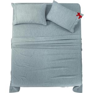 imageUtopia Bedding Twin Sheet Set  3 Piece Bed Sheets for Twin Size Bed Soft and Breathable Microfiber Includes 1 Fitted Sheet 1 Flat Sheet and 1 Pillowcase GreyHeather Grey