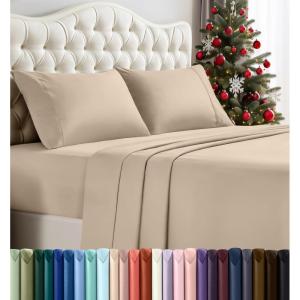 imageUtopia Bedding Twin Sheet Set  3 Piece Bed Sheets for Twin Size Bed Soft and Breathable Microfiber Includes 1 Fitted Sheet 1 Flat Sheet and 1 Pillowcase GreySand