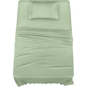 imageUtopia Bedding Twin Sheet Set  3 Piece Bed Sheets for Twin Size Bed Soft and Breathable Microfiber Includes 1 Fitted Sheet 1 Flat Sheet and 1 Pillowcase GreySage