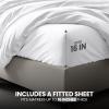 image:imageUtopia Bedding 4 Piece Bedding Set  1 Fitted Sheet 54x75 1 Duvet Cover Full Size 2 Pillow Case 20x30  All Season Luxury Bed in a Bag with Zippered Black Queen Duvet Cover  No ComforterWhite